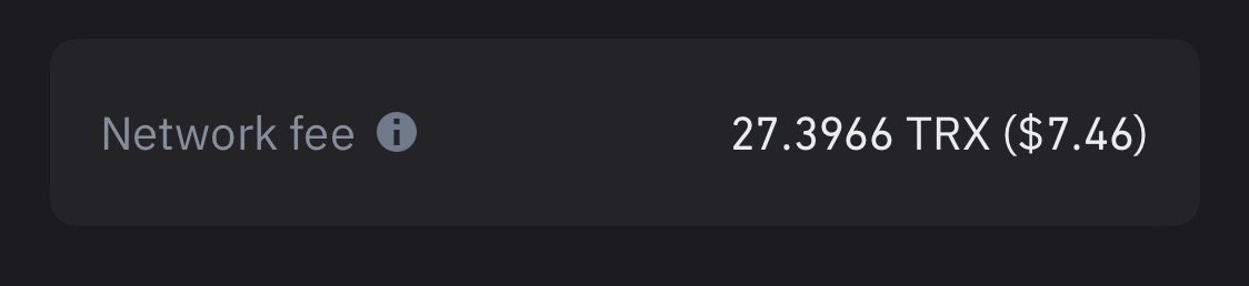Transferring USDT on Tron: $7.46 in fees &amp; I have to pay the fees in TRX

Transferring USDT on Polkadot: $0.00946 in fees &amp; I can pay the fees in USDT. I don't even need the DOT token

$7.46 in fees is insane, especially for remittance payments

<a href="/Polkadot/">Polkadot</a> can scale. Others can't.