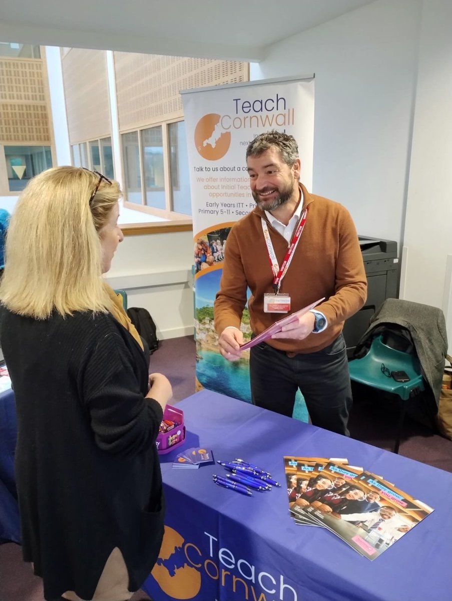 It's great to be here at the Careers South West event at <a href="/Truro_Penwith/">Truro&PenwithCollege</a> informing young people about the huge opportunities in teaching as a career.

#OneCornwall #Education ⁠#TeachingSchoolHub #CornwallTeachers #TeacherTraining #Education #TeachCornwall