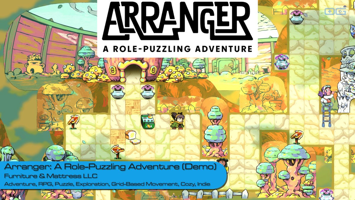OG plays Arranger A Role-Puzzling Adventure (Demo)!
youtube.com/watch?v=T7x4Lv…

Like &amp; Sub!

<a href="/furnimatgames/">Arranger: A Role-Puzzling Adventure</a>
<a href="/davidhellman/">David "Overdraw" Hellman</a>
<a href="/nsuttner/">Nick Suttner (?)</a>
<a href="/Cabezotta/">Nico Recabarren</a>
<a href="/7omasbatista/">Tomás Batista</a>

#Arranger #RolePuzzling #PuzzleRPG #RPG #PuzzleGame #IndieGameTrends #IndieWatch #IndieGame #IndieGames #Gameplay #letsplay