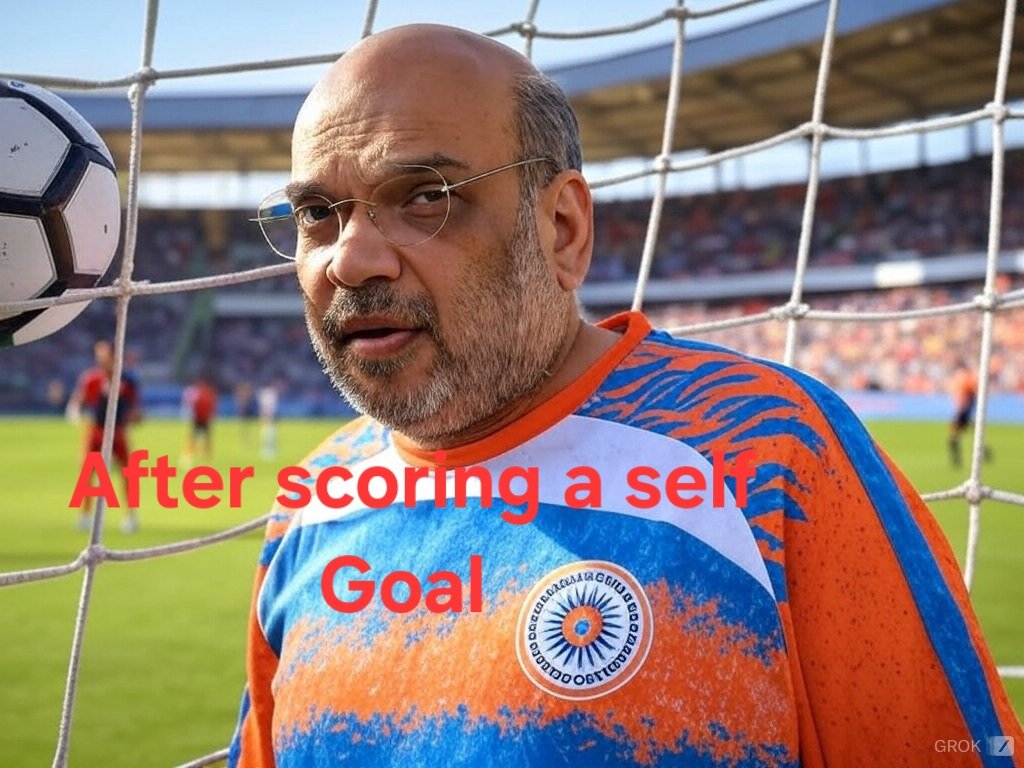 vazhapadiar's tweet image. #Selfgoal #Unforcederror #ResignAmitShah