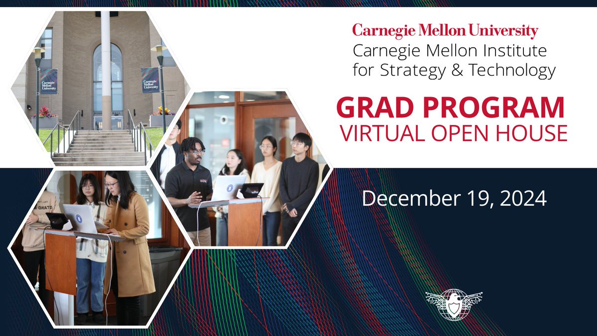 Join us for a virtual open house TOMORROW (12/19) to learn more about CMIST's graduate programs, including the Master of Science in Security, Technology &amp; International Relations (MS STAIR) and the Master of Information Technology Strategy (MITS). Register docs.google.com/forms/d/e/1FAI…