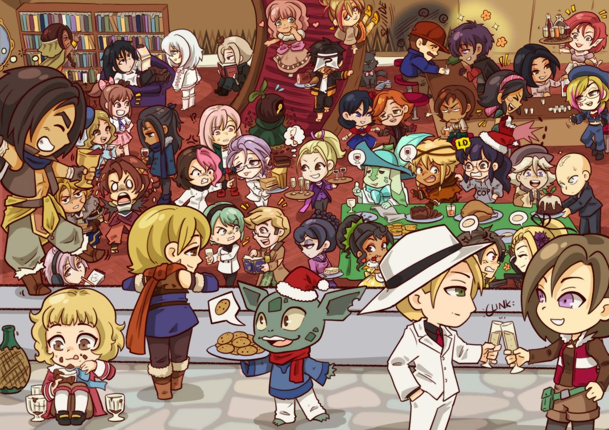 Christmas Chaos!
A silly chibi groupshot featuring OCs from me, <a href="/PrimScribbles/">Prim 🍰</a> and <a href="/SnowCarnival/">Snow❄️</a> having a wild time🥰