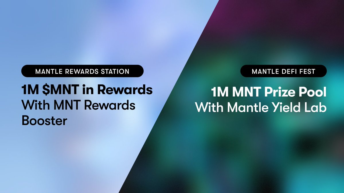 🚨Last week of MNT Rewards Booster and Yield Lab 🚨

Light up the holidays with extra rewards by utilizing MNT Rewards Booster and completing tasks in the Yield Lab 💪🏼

By Dec. 21
🔒 rewards.mantle.xyz
By Dec. 24
🥼 app.layer3.xyz/campaigns/the-…