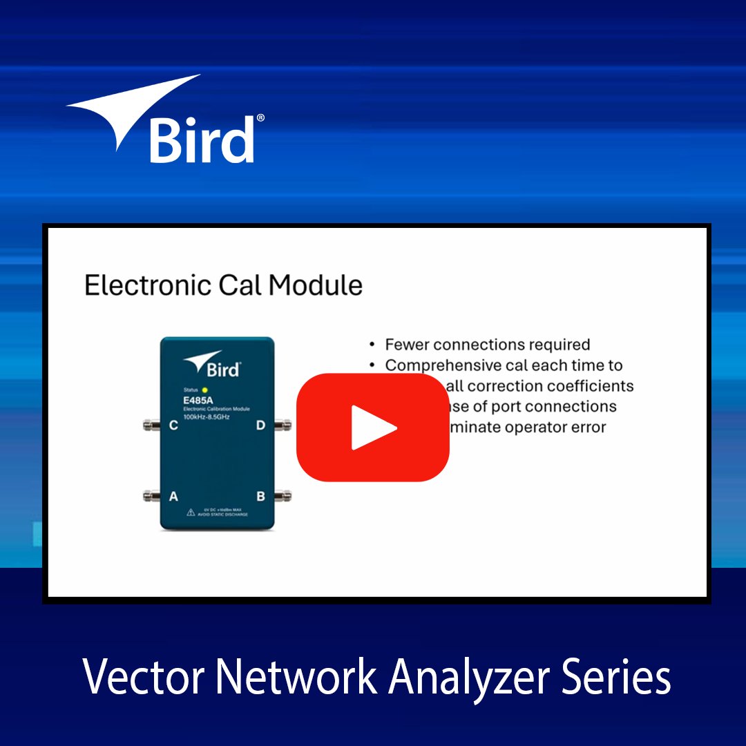 Calibration made easy! Bird’s ECal Module reduces setup time and protects your connectors. Watch our new video to learn how: youtu.be/eHJmib4QB_w

#VNA #BirdRF #Calibration