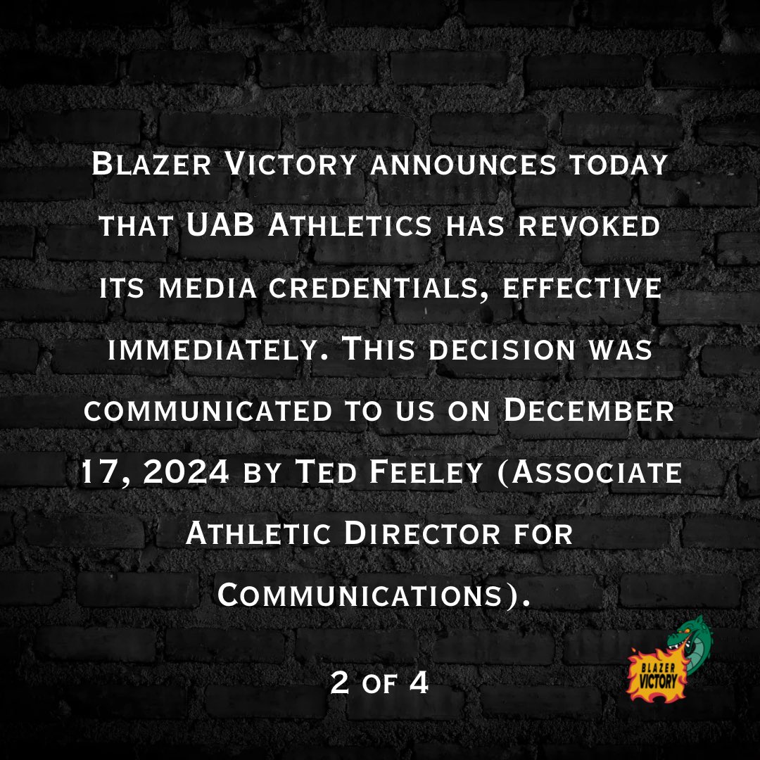 BlazerPod's tweet image. Statement from BVP.