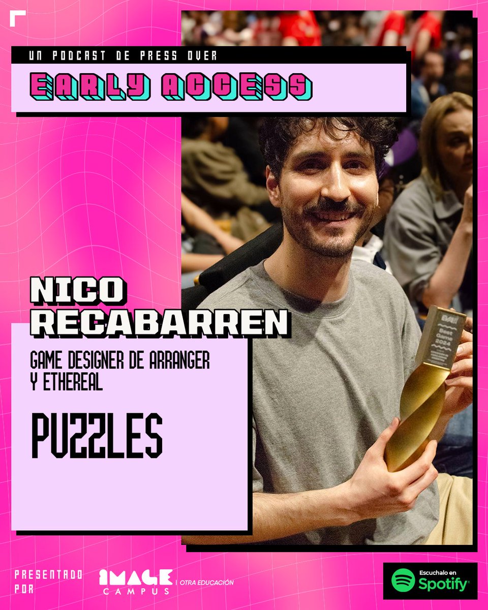 Nuevo Early Access YA disponible ➡️ Charlamos con <a href="/Cabezotta/">Nico Recabarren</a>, game designer de Arranger (<a href="/furnimatgames/">Arranger: A Role-Puzzling Adventure</a>) y Ethereal, sobre el diseño y creación de puzzles. Conducen @jlo_gamer y @mergrazzini. Escuchalo en 👉 spoti.fi/45Dk1CD