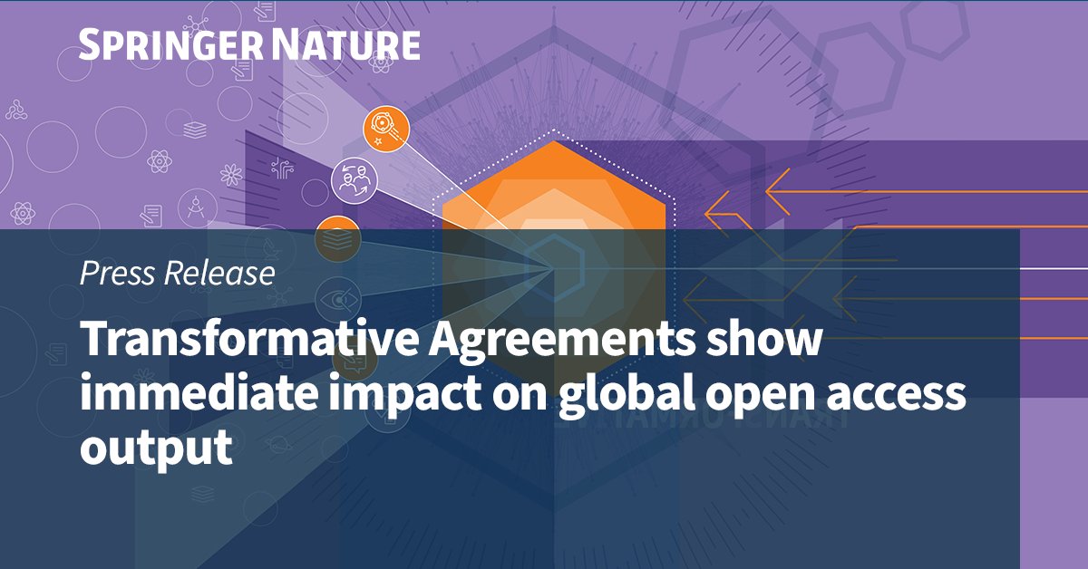 A new white paper from Springer Nature builds on body of evidence demonstrating key role of TAs in driving forward an equitable OA landscape regardless of location or discipline.

Read our press release to learn more: group.springernature.com/gp/group/media…