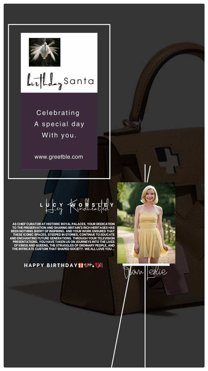 GreetbleLtd's tweet photo. @theoldbuilding @Lucy_Worsley HAPPY BIRTHDAY 🎂🥳🎉🎈🎁🎊🍾 TO LUCY WORSLEY 

@Lucy_Worsley 

#Lucyworsley 
#Greetble 
#Birthday 

From
https://t.co/oa1f1N9wzw https://t.co/LXEd33MmBe
