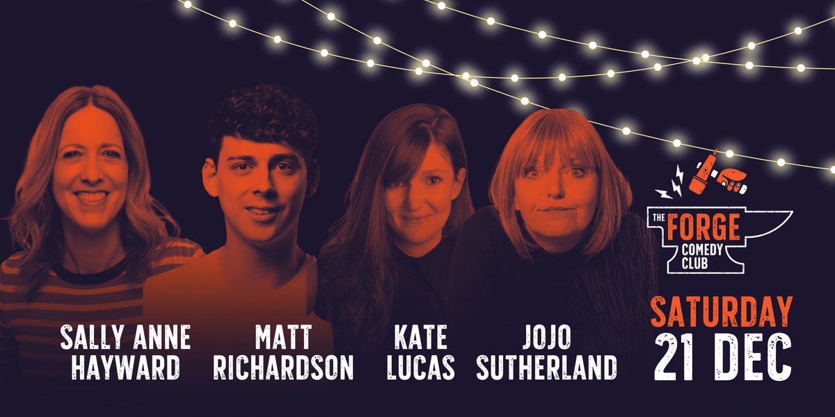 Saturday Festive Fun you say? We've got you, with;

⭐ MC Sally Anne Hayward
⭐ Matt Richardson
⭐ Kate Lucas
⭐ Jojo Sutherland

Plus, stay out &amp; party 'til midnight with our live DJ - this month only!

#Xmas