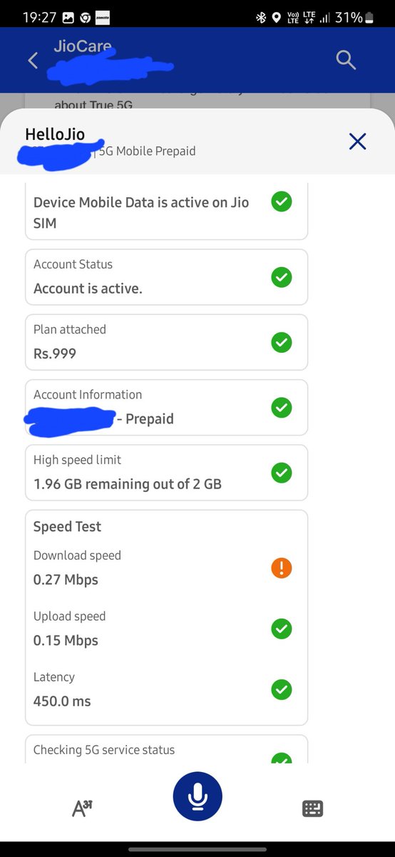 rishabhpoddar01's tweet photo. Jios 4g network has gone into gutter. Can't even use net without wifi despite having good plan in metro city like Bangalore @reliancejio @JioCare https://t.co/AbX1nguNdu