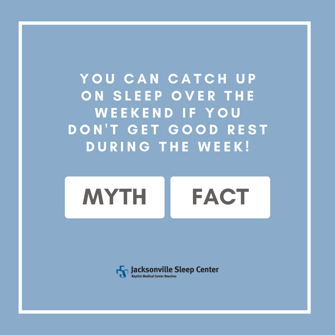 JaxSleepCenter's tweet photo. Consistent, quality sleep every night is key to overall health. Don’t let sleep myths keep you from your best rest.💤 Learn more healthy sleep habits here: https://t.co/ghcGGDBfMx

#MythVsFact #BetterSleep #SleepMyths #JacksonvilleSleepCenter https://t.co/FApz5HyT6U