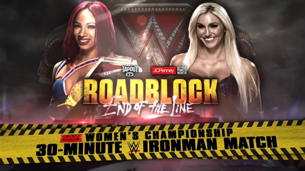 wrestle_hist's tweet photo. 12/18/2016
Charlotte Flair defeated Sasha Banks in a 30-Minute Iron Woman Match to win back the RAW Women's Championship at Roadblock: End of the Line from the PPG Paints Arena in Pittsburgh, Pennsylvania.
#WWE #RoadblockEndOfTheLine #CharlotteFlair #SashaBanks #MercedesMone https://t.co/7v56y7BP5B