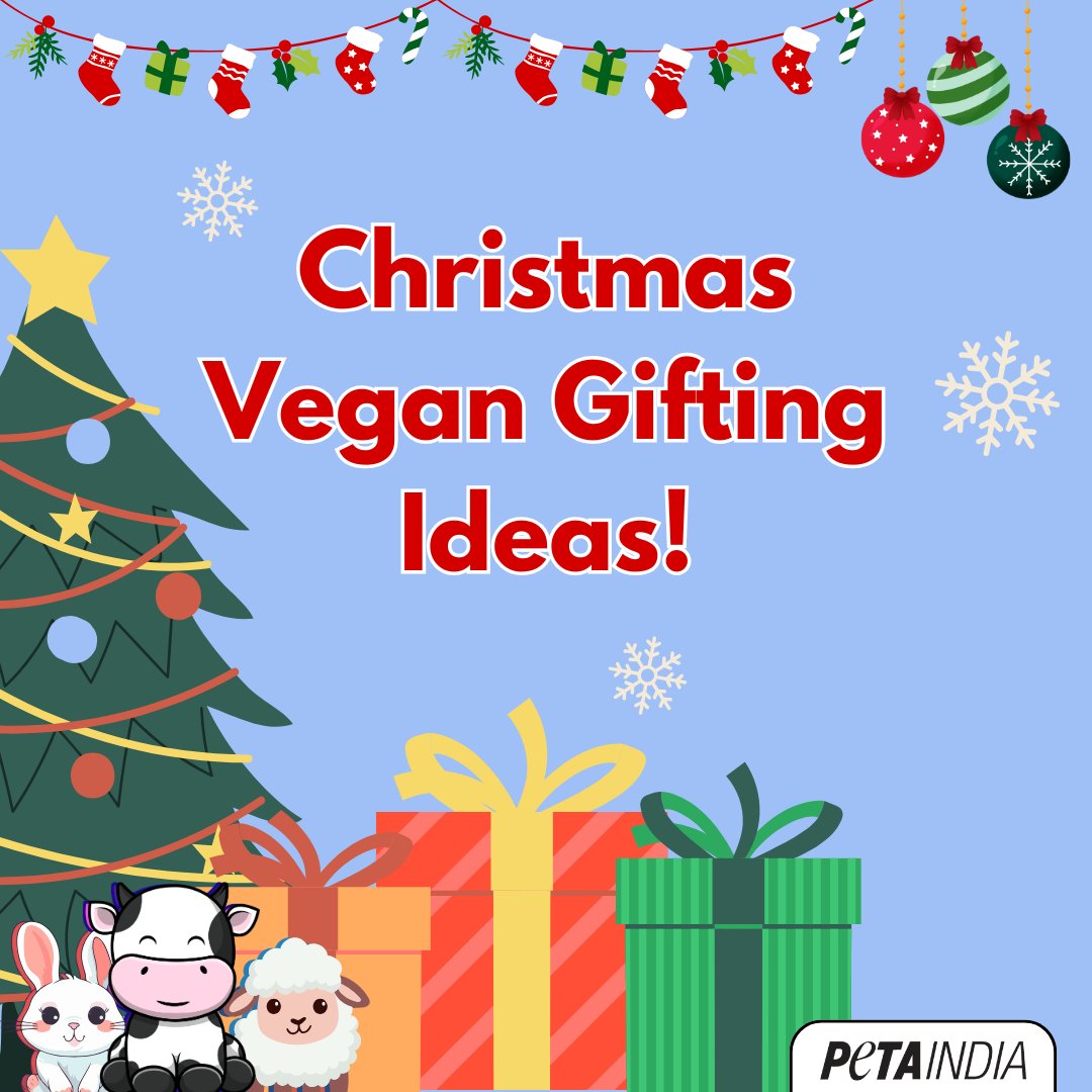 PetaIndia's tweet photo. πUnwrap the magic of cruelty-free gifting this Christmas!
Pamper your loved ones with vegan goodies that spread love, joy, and kindness. π https://t.co/Z3zMOucJMx
#OnlyEarth #TravelSleek #PlantYum #DaughterEarth @plumspeak @Keventersverse #BombayCheeseCompany @plant_made @renee_cosmetics #UrbanPlatter #LussoLifestyle @Sarjaaworld #BraagGreen @ReachoutToPhool
#VeganChristmas #CrueltyFreeGifts #VeganChristmasGifts