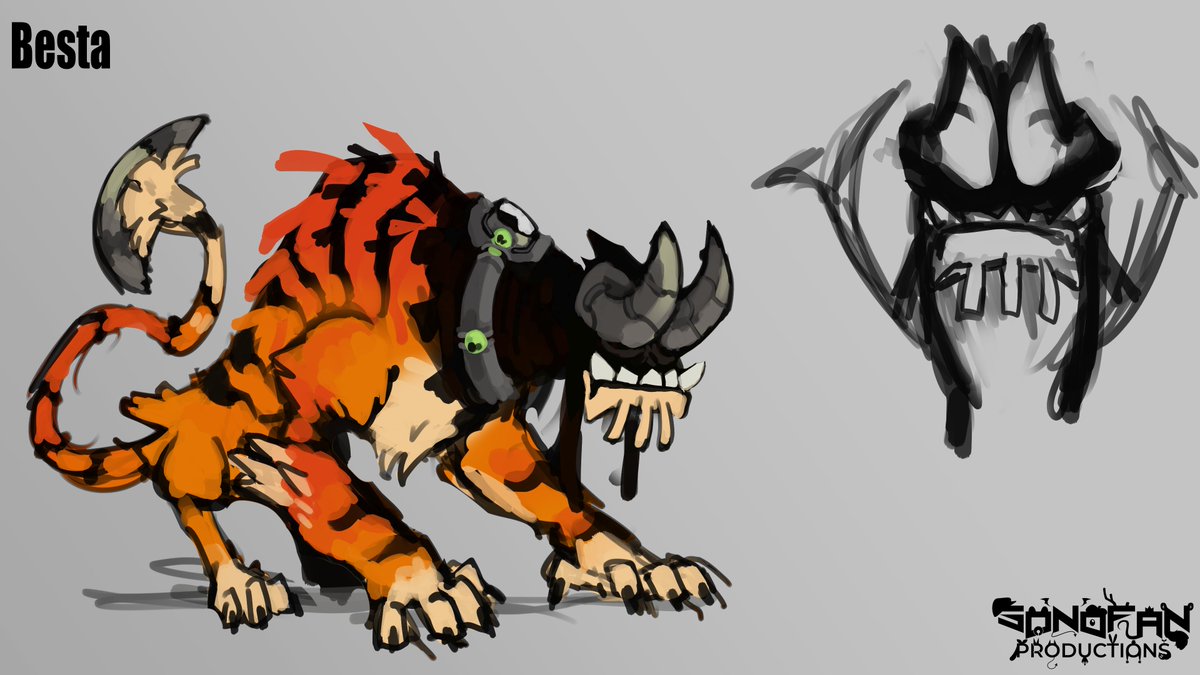 Redesenhando aliens do Ben 10 (em ordem) ate 2K  (c for até 1k nn vo chega no terceiro alien KK)

Dia 2: Besta 🪓
(tive a ideia dele ser um carrasco tigre, por isso o preto no rosto e o machado)