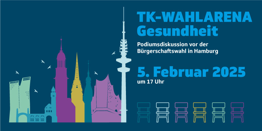 Noch 2,5 Monate bis zur Wahl der Hamburgischen Bürgerschaft!⌛️Welche Schwerpunkte im Bereich #Gesundheit möchten die Parteien setzen? Was ist für die Hamburger:innen besonders wichtig?  Alle Informationen zur "TK-Wahlarena Gesundheit" 👇
tk.de/presse/themen/… <a href="/Senat_Hamburg/">Hamburger Senat</a>