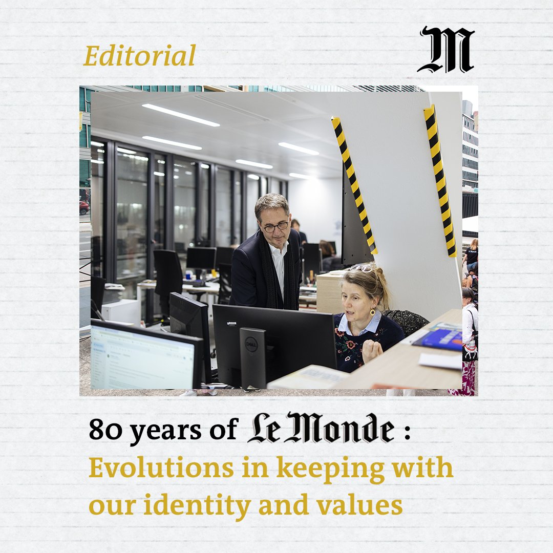 ✍️ Le Monde is celebrating its 80th birthday with the pride of having become France's leading national daily.

For this milestone, we've decided to take a look at the present and future of our editorial team. Read our editorial by director Jérôme Fenoglio.
lemde.fr/3OZq65l
