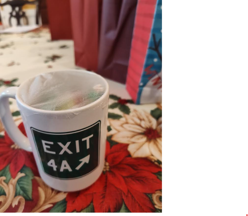 KlandriganUL's tweet photo. .@CindeWarmington, one outgoing councilor gives the other, Manchester Republican Ted Gatsas, a mug commemorating his devotion to pet project Exit 4-A. "As you take your exit, best of luck on your next foray." #nhpolitics https://t.co/sGd4oX89nu