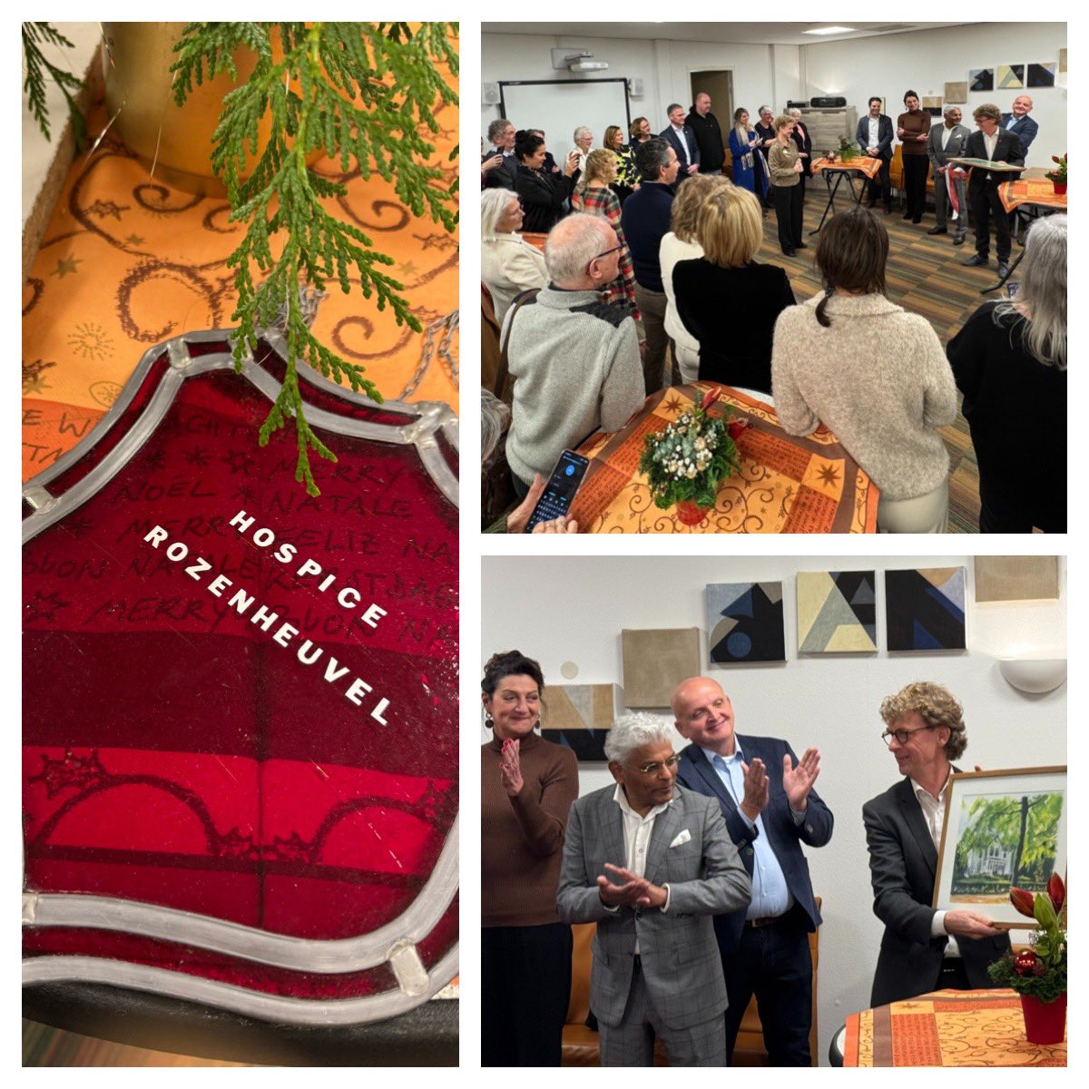 Onder grote belangstelling werd Hospice #Rozenheuvel <a href="/Rozendaal_GLD/">Gemeente Rozendaal</a> vandaag officieel ‘overgedragen’ van <a href="/Legerdesheils/">Leger des Heils</a> naar de nieuwe stichting. De belangrijke zorgvoorziening blijft zo behouden. Personeel en de vele vrijwilligers kijken met vertrouwen naar de toekomst. Mooi!