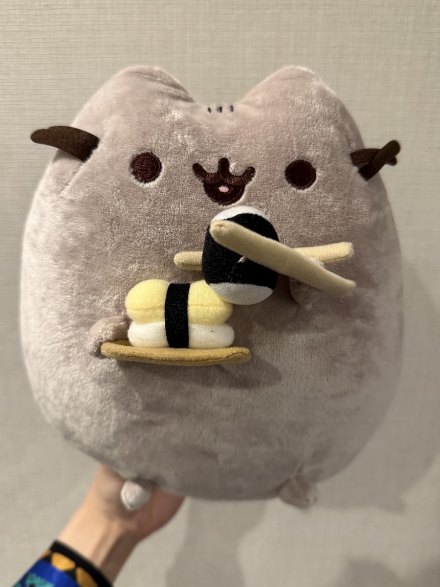 ado1024imokenp's tweet photo. SNSでよく見かけるプシーンキャットのぬいぐるみを買いましたが届いたプシーンは箸の使い方が終わっている上によく見たら手が箸に挟まれているので良かったです。 https://t.co/ivy2b6MTPU