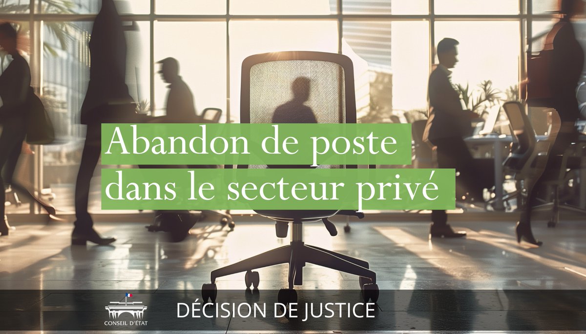⚖️ Présomption de démission en cas d’abandon de poste : la mise en demeure doit indiquer les conséquences de l’absence de reprise du travail sans motif légitime

➡️ Lire la décision : conseil-etat.fr/actualites/pre…