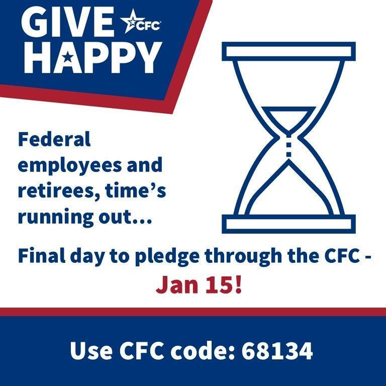 Thank you for your continued support!  CFC ends January 15th.  The United Way of Southern Maryland is committed  to your neighbors in need right here in Calvert, Charles and St. Mary's Counties.  What is raised here stays here.  Please give today.