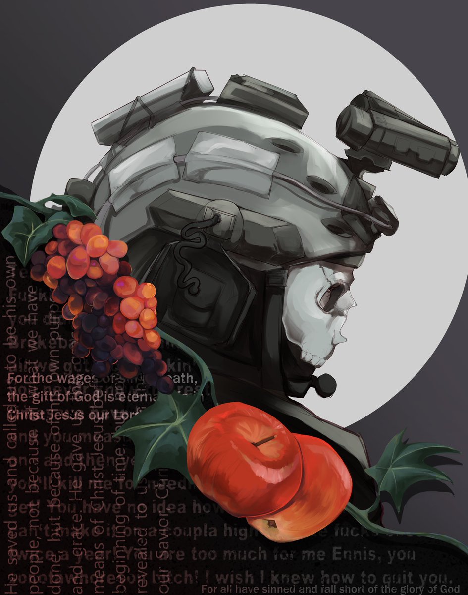 muzzeiii's tweet photo. RAHHHHHH RELIGIOUS FRUIT METAPHORS

#CallofDuty #ghostcod #CLIPSTUDIOPAINT https://t.co/JaTOj62G4B