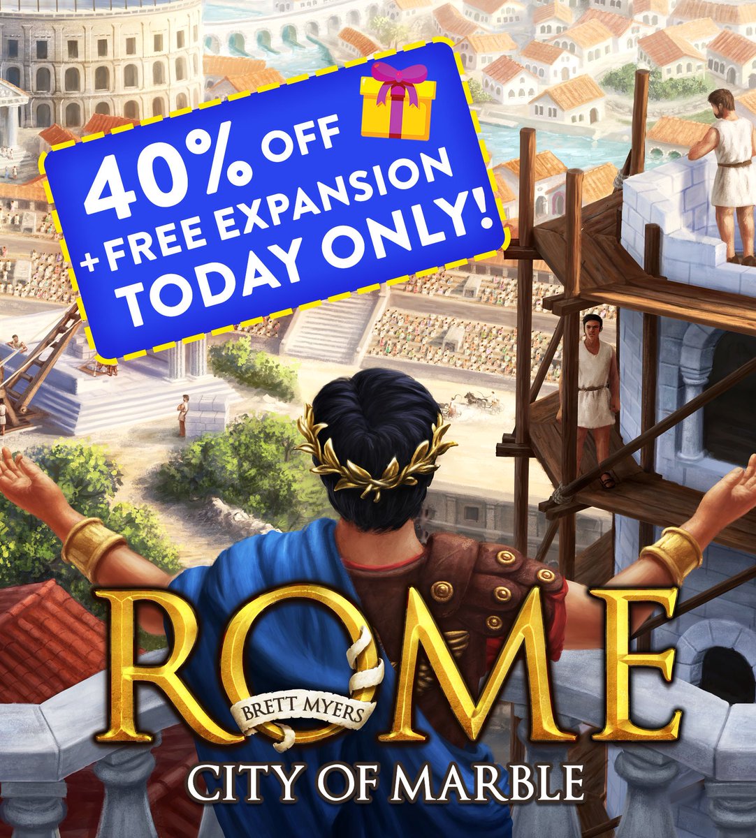 They say “Rome wasn’t built in a day”, but with today’s Bonus game it can be built in an hour! 40% Off Rome: City of Marble + the Rome Expansion Free! This is a Euro-style tile-laying game set in Ancient Rome during the reign of Augustus Caesar. Greatness!
rnrgames.com