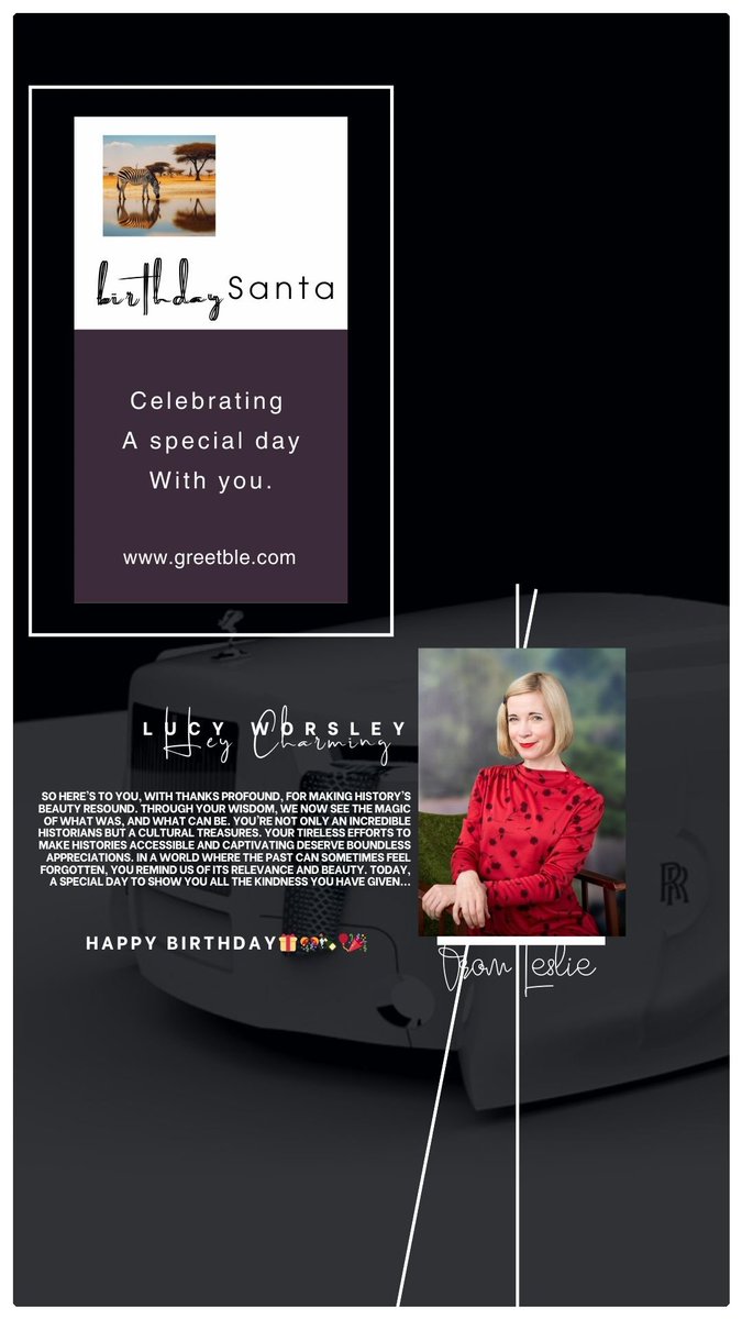 GreetbleLtd's tweet photo. @MattGubba HAPPY BIRTHDAY 🎂🥳🎉🎈🎁🎊🍾 TO LUCY WORSLEY 

@Lucy_Worsley 

#Lucyworsley 
#Greetble 
#Birthday 

From
https://t.co/oa1f1N9wzw https://t.co/uuayXBR3iX