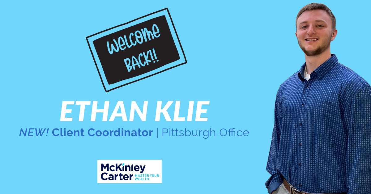McKinleyCarter's tweet photo. Today we are pleased to welcome back former summer intern Ethan Klie to our team as a part-time client coordinator supporting our Pittsburgh advisory team during his final semester at @GroveCtyCollege. Great to have you back, Ethan! #masteryourwealth #pittsburgh #advisoryteam https://t.co/A6zyKZGNLq