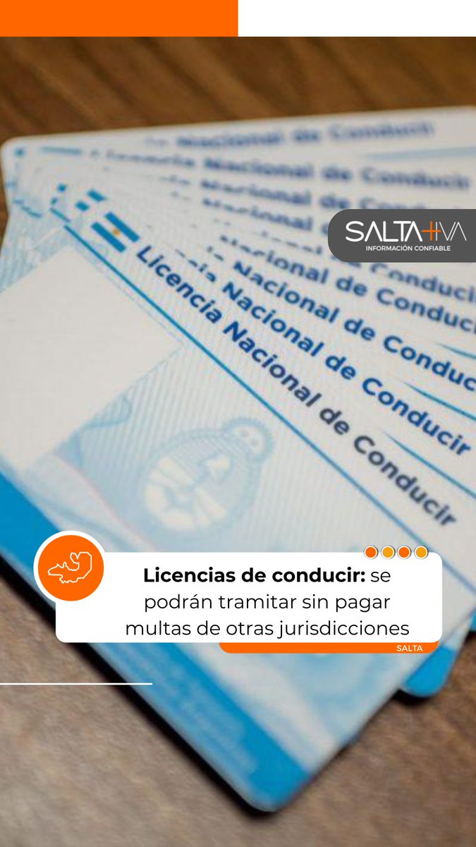SaltaIva's tweet photo. 🚗Licencia

👉La Municipalidad deja de adherir al acuerdo con otros municipios por el cobro de infracciones ajenas.

ingresa a tu página y enterate de todo
👇
https://t.co/4gertduBdW

#Salta #Tránsito #SeguridadVial #Licencia #Renovación https://t.co/ubgeIGZgN7