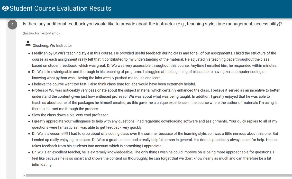 giswqs's tweet photo. Thrilled to receive such positive feedback from students in my Introduction to GIS Programming course! Although it's a small in-person class I taught at the University of Tennessee, I've made all lecture materials and video recordings freely available online.

🌐 Course website: https://t.co/KYORBaD1yf
🎥 Video playlist: https://t.co/GBRMRoUhy4

Join us in exploring the world of GIS with open-source #geospatial software!

#GIS #Education #Python #Mapping