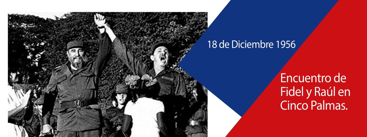 A 68 años del histórico encuentro de #Fidel y Raúl en Cinco Palmas ratificamos que la voluntad de vencer sigue siendo la misma. Ya no son solo 8 hombres: ¡somos un pueblo entero, #ConLaFuerzaDeLaUnidad!