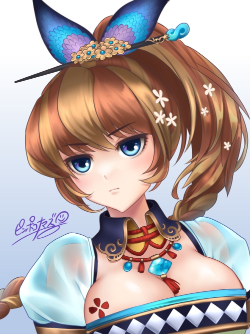 pinpokonmz's tweet photo. ファンキル限定「あなたの推し描きます」
9人目は夕凪さん（@yu_nagi3173 ）リクエストの
「青龍偃月刀」です
#ファンキルファンアート https://t.co/8tPOZVsTsr