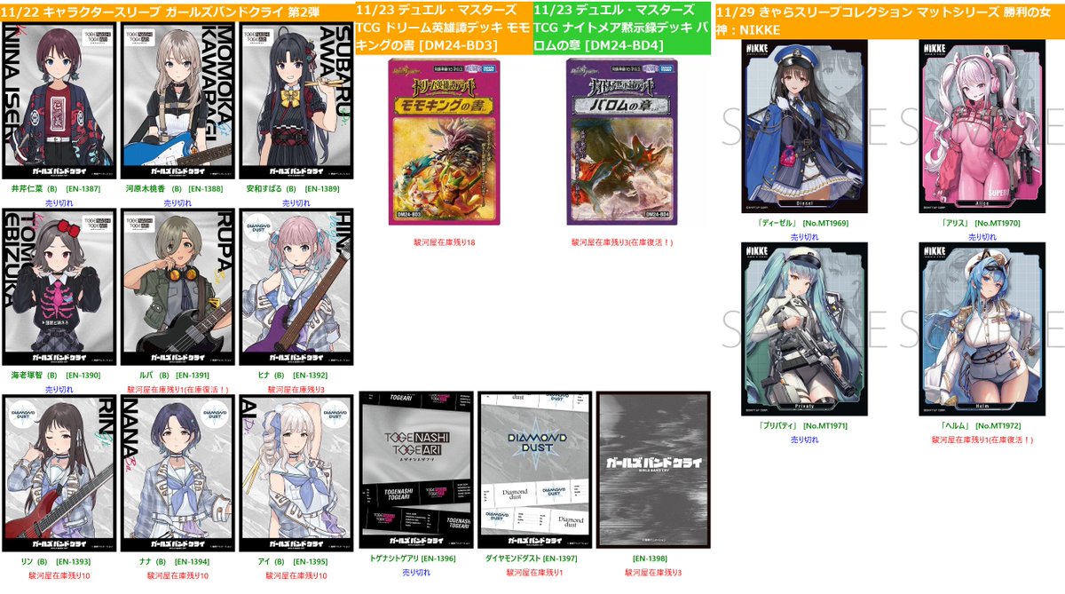 nikke スリーブバイパートキシックラビット12個