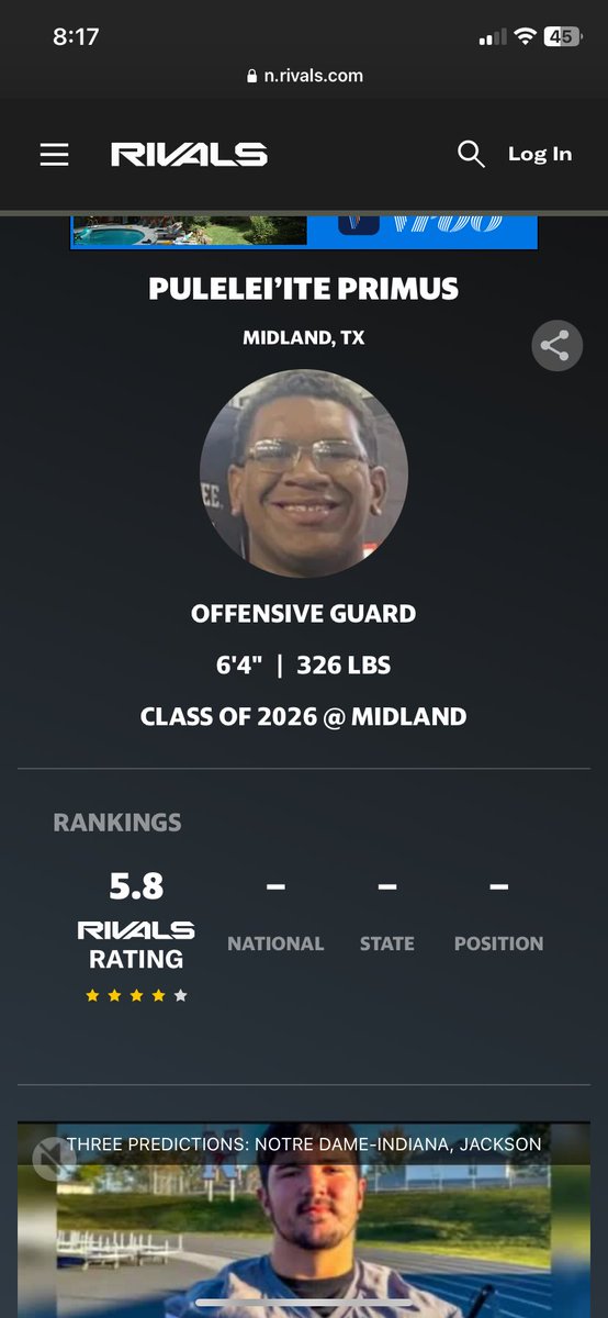 #AGTG Blessed to be rated as 4 Star on <a href="/Rivals/">Rivals</a>!! #OYB

<a href="/Coach_Fortune/">Thad Fortune</a> <a href="/CoachCam36/">Brian Cameron, Ed.D.</a> <a href="/BrooksJair/">Sir Jair A. Brooks-Davis</a> <a href="/midlandhighfb/">Midland High Football</a> <a href="/adamgorney/">Adam Gorney</a> <a href="/chris_MRTsports/">Christopher Hadorn</a>