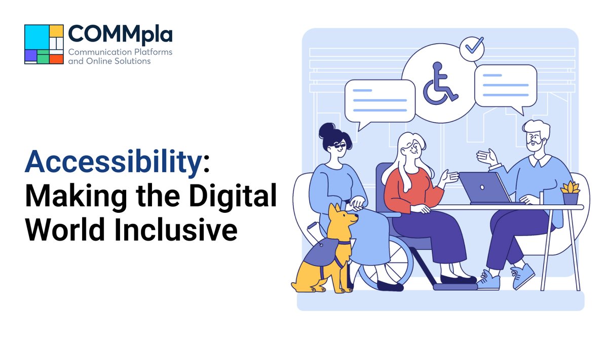 #Accessibility benefits everyone, not just those with #disabilities! 🌎Hard to see screens in sunlight? Need captions without audio?

At COMMpla, we build inclusive digital tools that boost usability, #SEO, &amp; reach!

📣Discover our accessibility services: tinyurl.com/2j7wm7bf