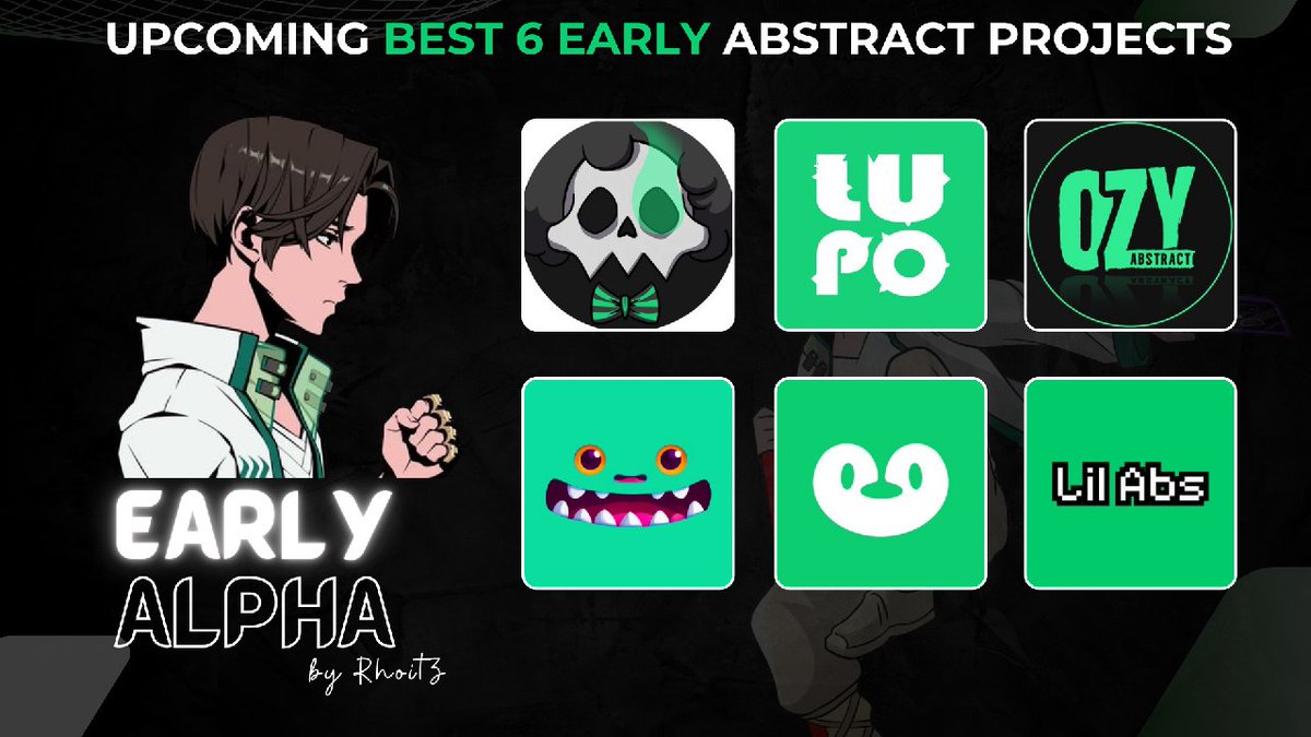 0xRohitz's tweet image. NFT projects are heating up on AbstractChain.  

Today, I discovered 6 exciting early projects on @AbstractChain ✳️

These projects offer free mint, unique art and strong teams.  

𝗗𝗼𝗻’𝘁 𝗳𝗼𝗿𝗴𝗲𝘁 𝘁𝗼 𝗰𝗵𝗲𝗰𝗸 𝘁𝗵𝗲𝗺 𝗼𝘂𝘁👇