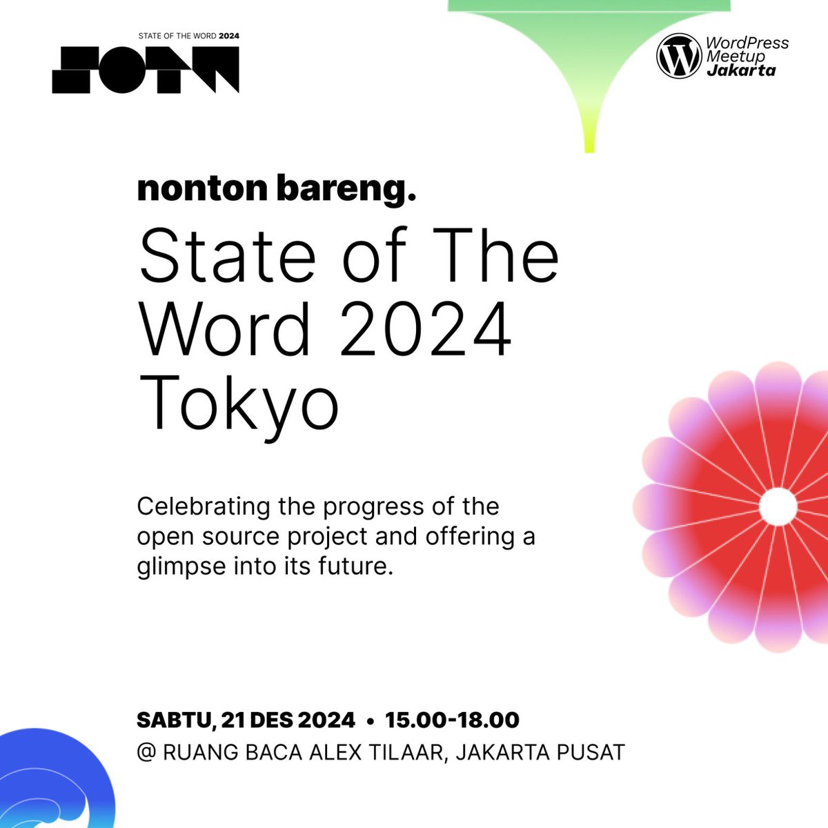 wcjkt's tweet image. Wah, sebentar lagi nih! Temen-temen yang belum daftar, yuk gabung melalui link di bawah 🫶
👉 Daftar: bit.ly/nobarsotw2024