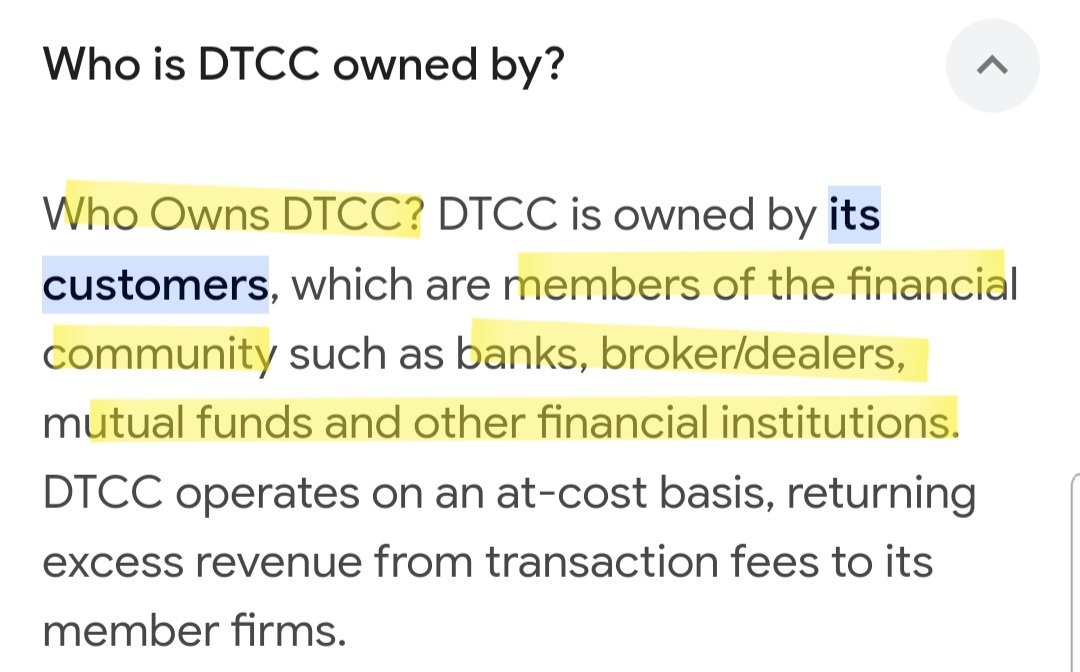stephmase22's tweet photo. 🦊🐔 FOX GUARDING THE HEN HOUSE 🐔🦊
Who owns @The_DTCC ?? 🤔
"Members of the financial community such as banks, brokers dealers, mutual funds and other financial institutions"
So it's no wonder they let them roll over #FTDs fails to deliver INDEFINITELY 🦊🐔
@realDonaldTrump @DOGE @Kash_Patel @DevinNunes @PamBondi 

#AMC #MMTLP #DJT #HYMC #MMAT #TRCH #GNS #MULN #BBBY #GME #NWBO #SCLX #GTII #BBIG #VXRT #AABB #XRP #PTON #FNGR #TLRY #MDAI #SAVA #FUBO #GOEV #CCCC #NEGG #RIVN #FNMA #FMCC #OCGN #CMRX #PLUG #BLDP #FCEL #GEVO #JAGX
#VBIV #QNTM #SMCI #TXTM  #CMKX #CMKM