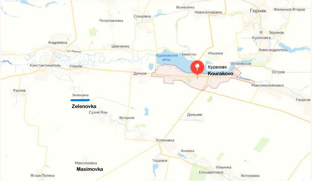 EmilieDefresne's tweet photo. Les Russes ont pris #Zelenovka sans rencontrer de résistance, faute d'infanterie🇺🇦, en direction de #Kurakhovo, constate une revue🇺🇦
La prise de Zelenovka à partir de #Maximovka ayant rapproché les russes de la route de Kurakhovo, implique 1 menace d'encerclement🇷🇺d'1 vaste zone. https://t.co/35gKKhu8Hc