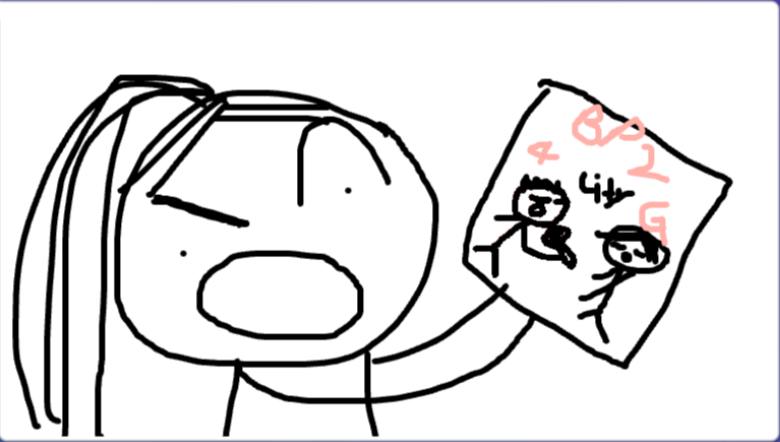 geminyangi's tweet photo. my artistic interpretation on gartic phone of my reaction if g4 ever joined boys planet 2 https://t.co/nKan3ge5oO