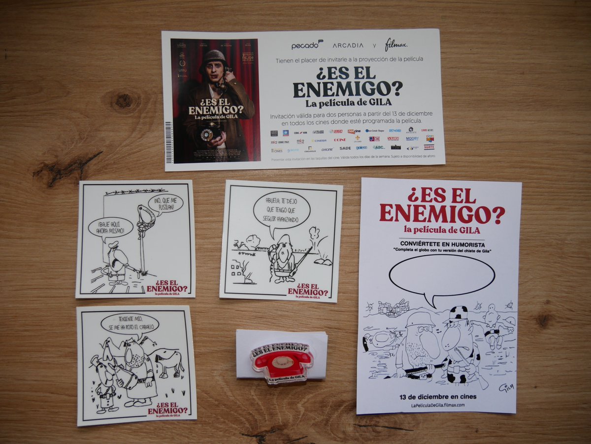 Gracias a <a href="/35milimetros_es/">35 Milímetros Cine y TV 🎬 📺</a> y <a href="/filmax/">Filmax</a>  veré la pelicula ¿Es el enemigo? sumado a viñetas y el magnifico pin. Gila siempre será mi humorista favorito, sigue siendo el mas grande, cada vez que oigo sus historias aunque e las se de memoria, sigo siendo como el primer día.