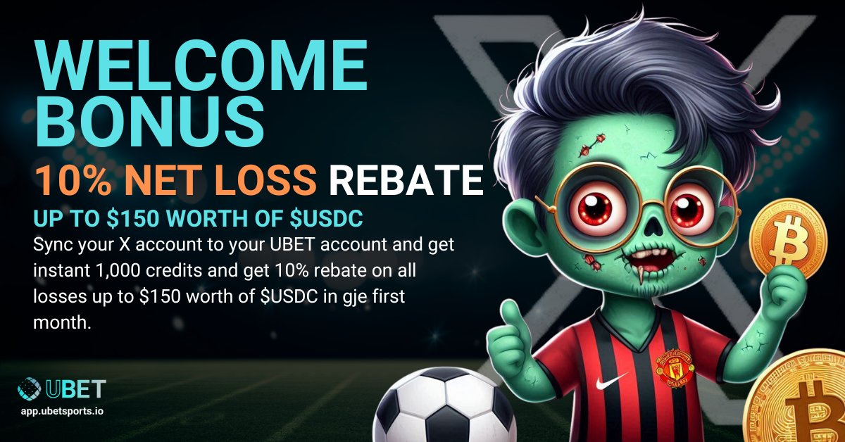 Welcome Bonus for New UBET Users!

There's a special offer for our new users:
Enjoy a 10% refund on all your bets during your first month on the UBET platform.

No extra steps required!
Simply sync your X account to get started, and you’re ready to place your bets with the added