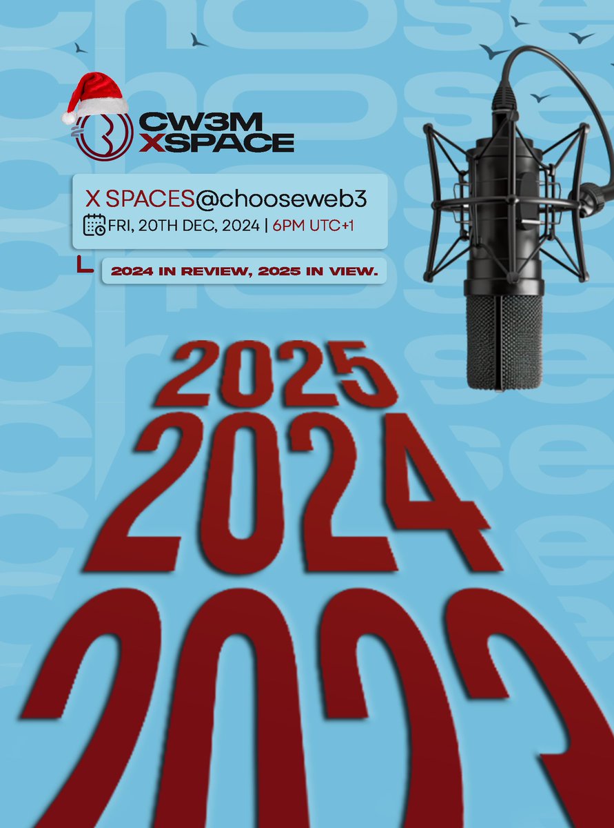 ChooseWeb3's tweet image. Ready for a wrap? 
The mic is ready, bring on your mojo. Let&apos;s share experiences and ideas, while staying ready for a magical 2025.

2024 in review, 2025 in view 🚀🚀