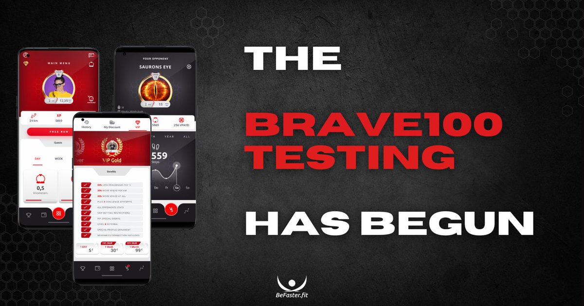 Befasterfit's tweet image. The @befasterfit #brave100 test phase has officially begun! 🚀 We're excited to kick things off and are expecting a smooth and seamless experience. Fingers crossed that everything runs flawlessly, and soon, the entire world will be able to join in on the action! 🌍💪 Let's make