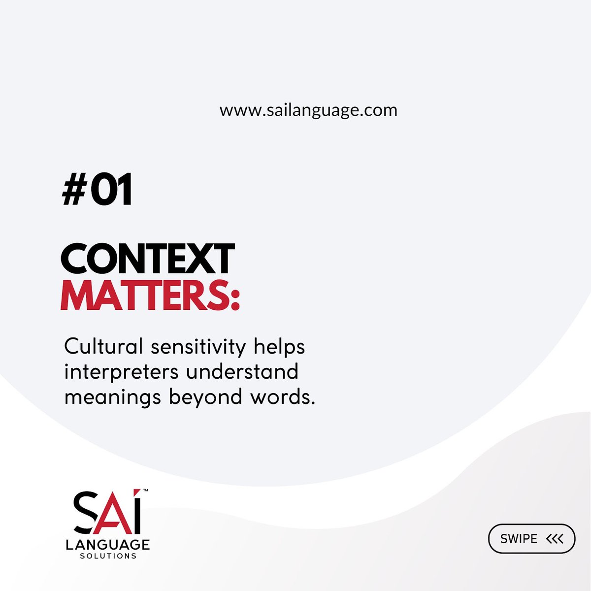 language_sai's tweet image. Cultural sensitivity is key in interpretation services. It ensures accurate communication, fosters trust, and makes everyone feel valued, regardless of their background. 🌍🤝
-
🌐 sailanguage.com 
.
.
.
.
#SAILanguageSolutions #Language #Global #Business #Connect