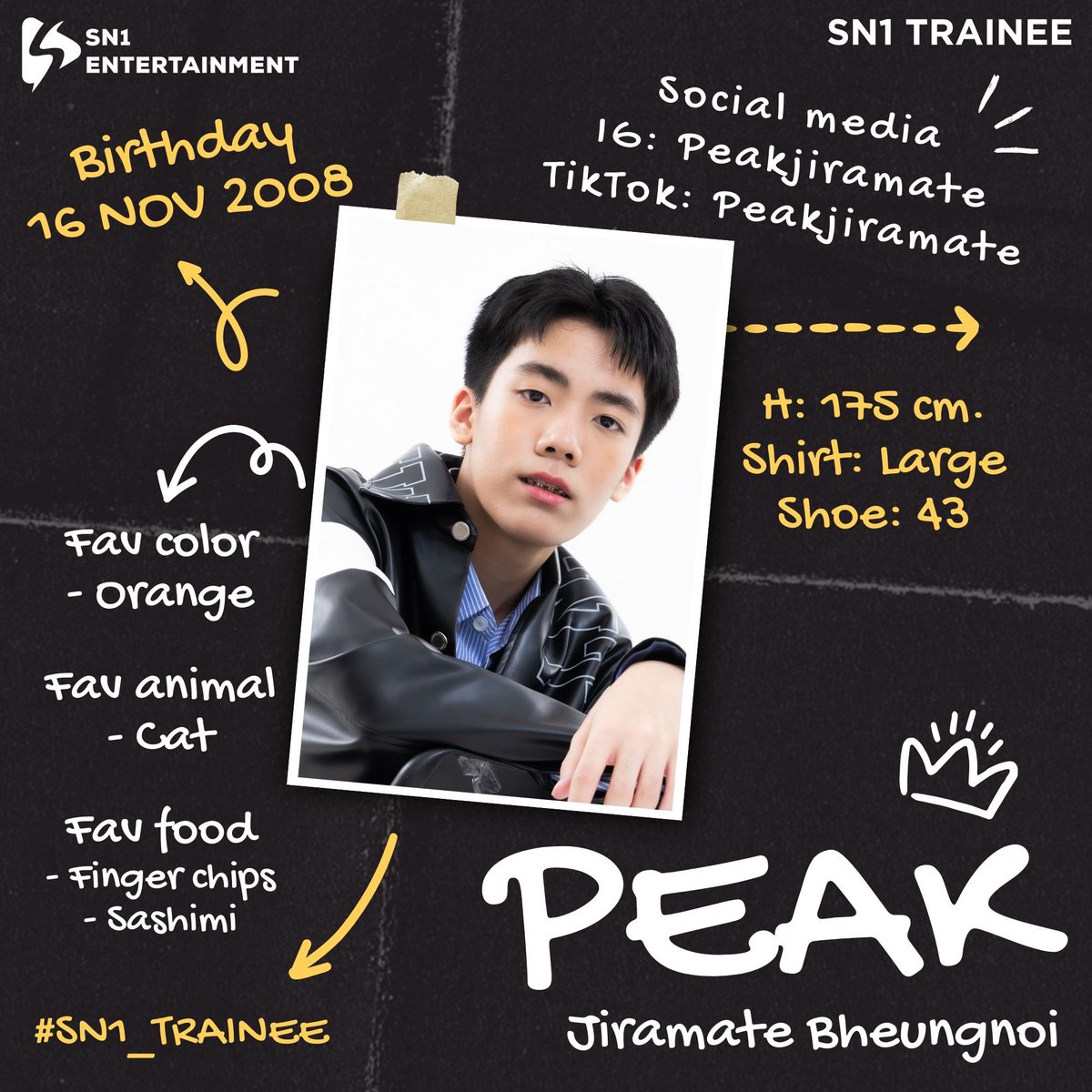 sn1_ent's tweet photo. SN1 Entertainment
Introducing SN1 Trainee
🌟 Peak - Jiramate Bheungnoi”
Will “HAPPENING SOON”
#sn1_trainee
#SN1_ent #SafeStudio https://t.co/NUp1eLyf1z