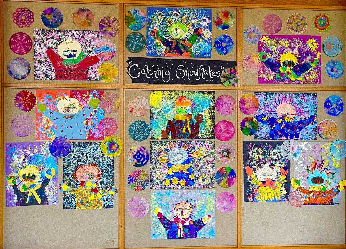Two news displays from our  Unified Arts class <a href="/CBSouthHS/">CB South</a> ! POP art &amp; Winter landscape/portraits. Each lesson embedded art history, design design, elements &amp; principles. We celebrated creativity, collaboration, &amp; personal expression! Our artworks are UNIFIED from start to finish!