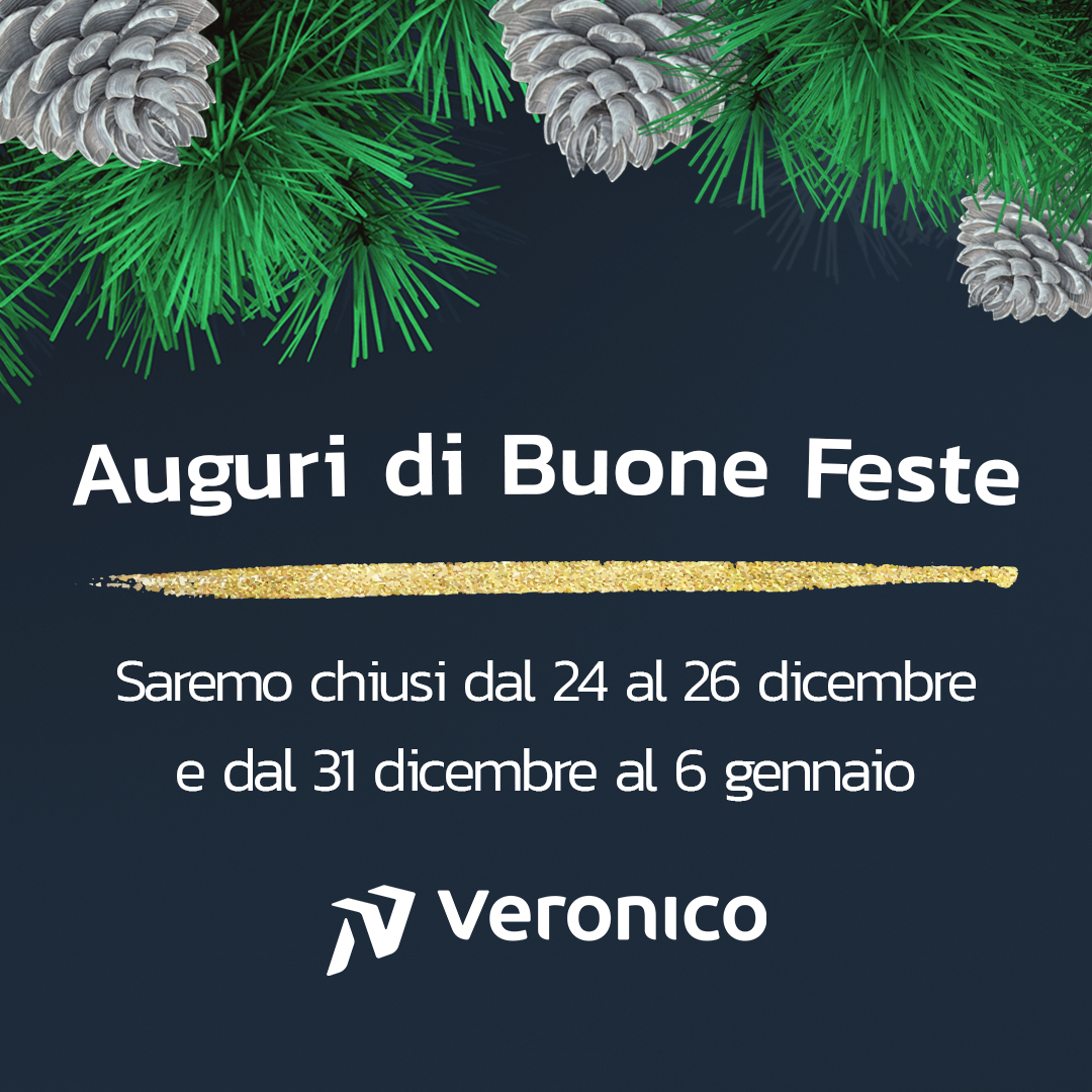 Chiusura per le festività natalizie 🎄

I nostri uffici saranno chiusi:
📅 Dal 24 al 26 Dicembre
📅 Dal 31 Dicembre al 6 Gennaio
Saremo pronti a rispondere a tutte le richieste al rientro. Grazie per la fiducia accordataci quest'anno!
Buone feste e un felice anno nuovo a tutti!
