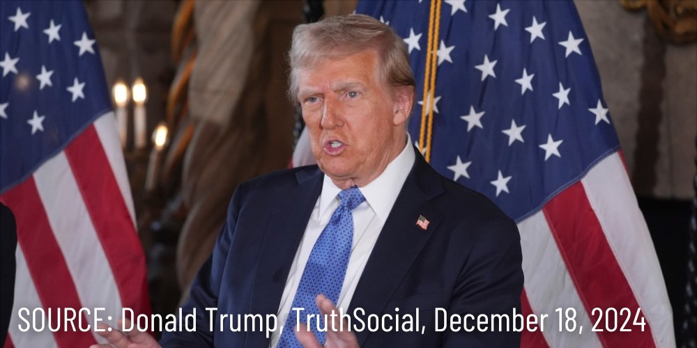WeAreCanProud's tweet photo. #REPORT: Donald Trump again floats the idea of making Canada the 51st state, claiming that the US subsidizes Canada "to the tune of over $100,000,000" and that Canadians would "save massively on taxes and military protection." https://t.co/VNs0HkwpAP